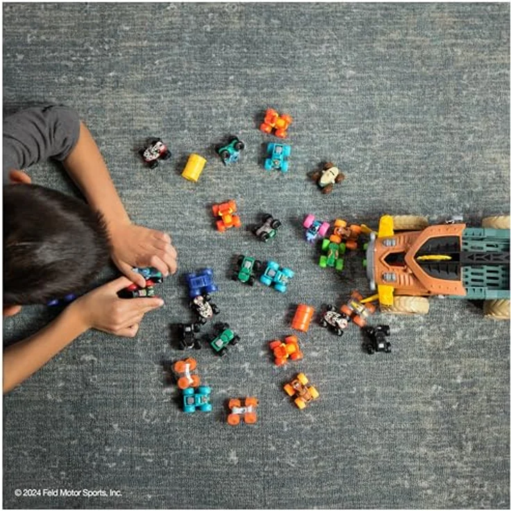 Spin Master Monster Jam Mini Warthog Playset mit Mad Hog Chomper und Megalodon Truck im Maßstab 1:87, geeignet für Kinder ab 3 Jahren – Bild 6