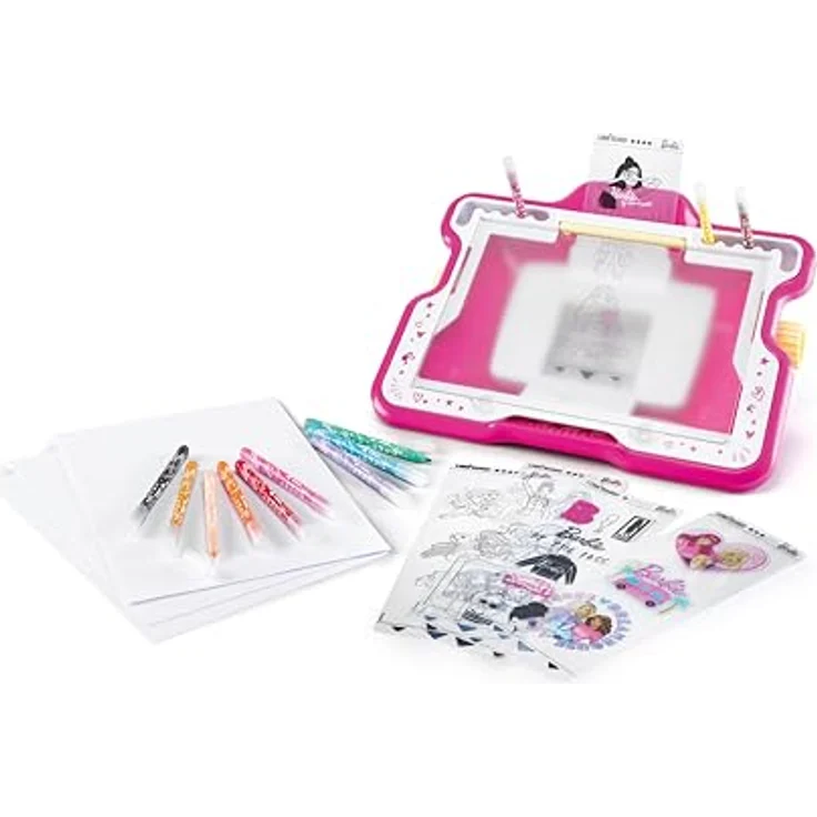 Magni LUMI'BOARD Barbie, Leuchttisch für kreatives Malen mit Malvorlagen und Filzstiften – Bild 6