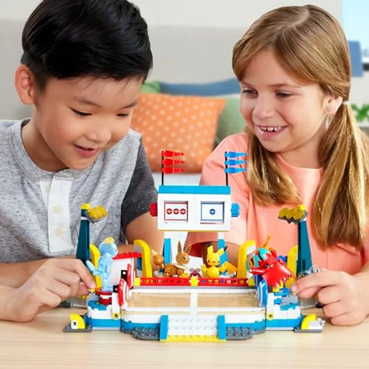 MEGA Pokémon Adventure Builder Stadio, Klemmbausteine mit integrierter Trainingsarena, Pokéball-Station und funktionierender Tür – Bild 2