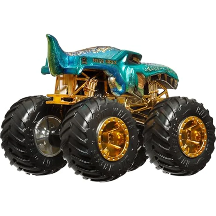 Hot Wheels Monster Trucks 1:64 Bigfoot Trophy Champion, Metall-Spielzeug-Truck mit goldfarbenen Akzenten und Sammlerstücken – Bild 3