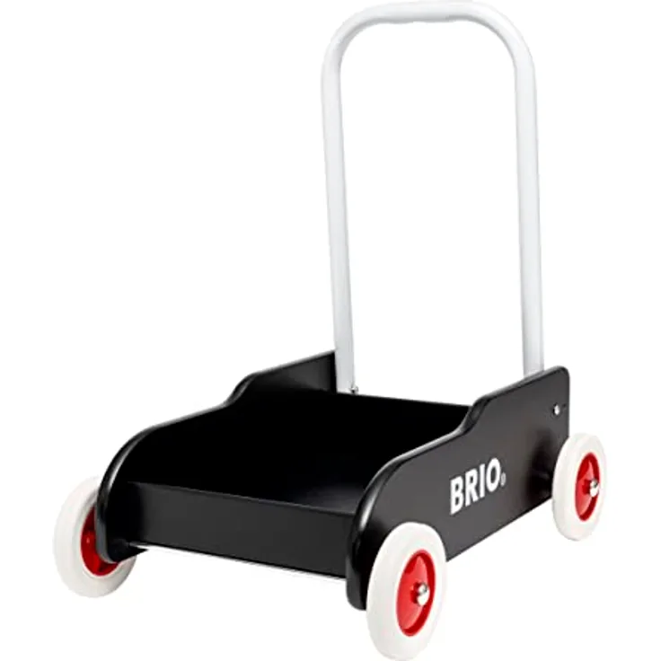 BRIO 31351 - Lauflernwagen Schwarz - Klassiker für Kinder ab 9 Monaten - Verstellbarer Handgriff zum Anpassen an die Größe des Kindes und justierbare Bremse zum Einstellen der Rollgeschwindigkeit