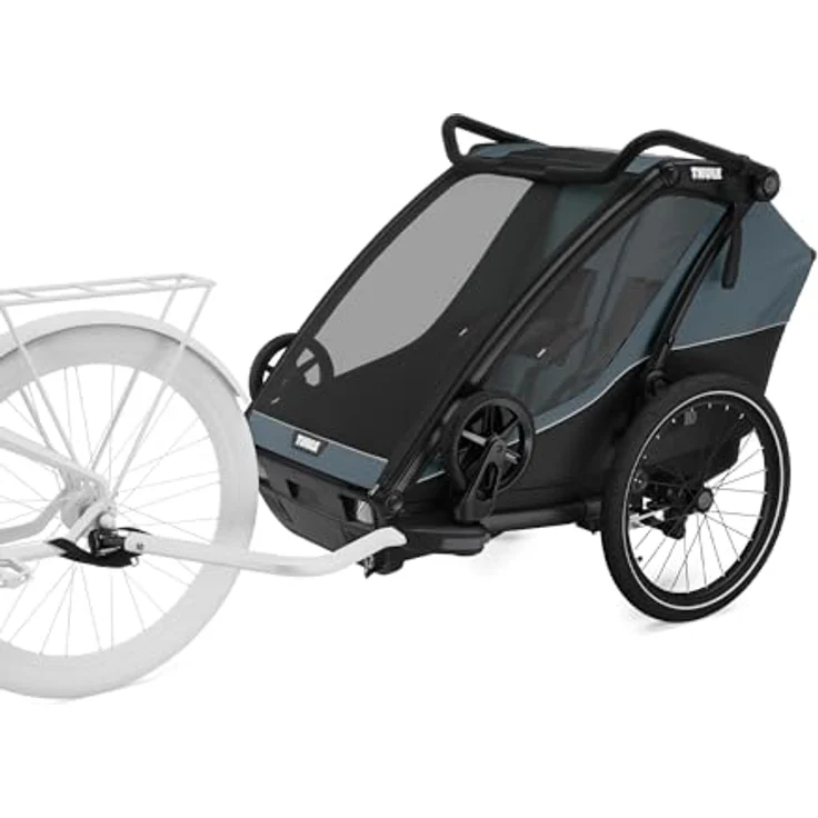 Thule Chariot Cab, Veloanhänger für bis zu 2 Personen, faltbar, maximale Zuladung 45 kg, inkl. Sicherheitsmerkmalen – Bild 3
