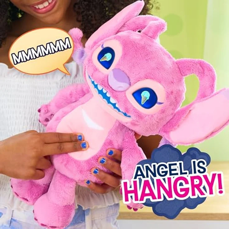 Just Play Disney Stitch Angel, 34 cm interaktives Plüschtier mit 50+ Sounds & Reaktionen, animierte LCD-Augen, für Kinder ab 3 Jahren – Bild 5