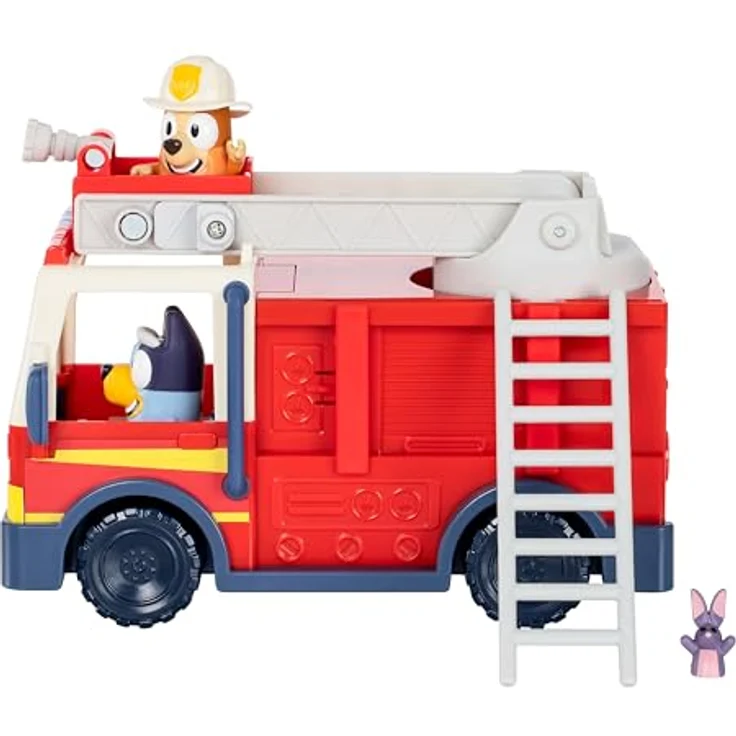 Moose Toys Rutscherauto BLAUES FEUERWEHRAUTO mit Leiter, Figuren und Stickerbogen – Bild 5