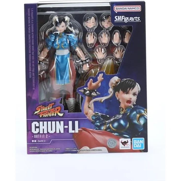 Tamashi Nations Street Fighter Chun-Li Outfit 2, S.H.Figuarts Actionfigur mit klassischer Kleidung, 15.2 cm, inklusive sechs zusätzliche Teile – Bild 2