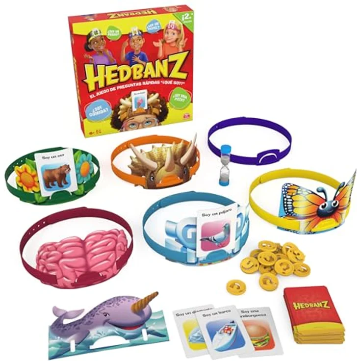 Spin Master Games Hedbanz Core Refresh ESP, interaktives Brettspiel für Familien und Freunde – Bild 2