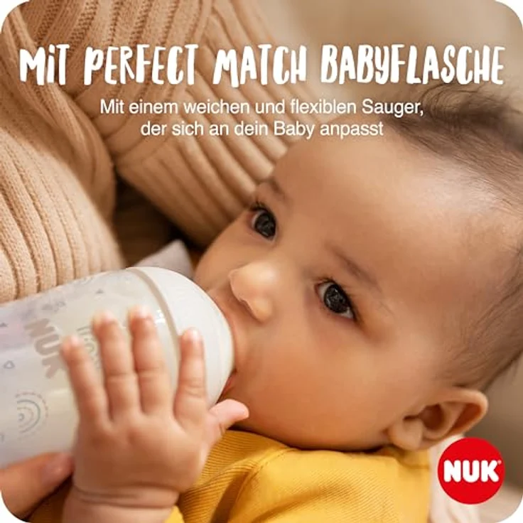 NUK Handmilchpumpe | Ergonomischer Pumphebel | Weiches Silikonkissen | Inklusive Perfect Match Babyflasche | 150 ml – Bild 5