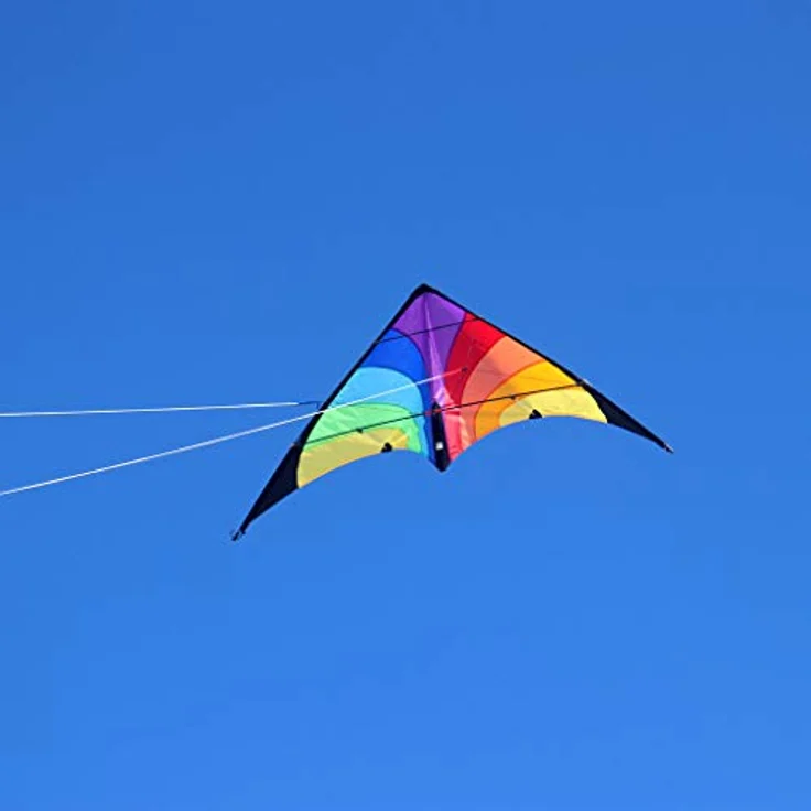 Wolkenstürmer Kinder Lenkdrachen Fancy bunt, Ready to Fly mit Glasfaser-Gestänge, Einsteigerlenkdrachen – Bild 3