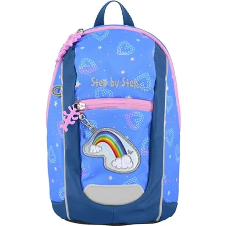 Step by Step Rucksack-Set KIGA Mini „Rainbow Lui“, lila-blau, ergonomischer Rucksack mit höhenverstellbarem Brustgurt, für Mädchen 6l, ab 12 M+ – Bild 1