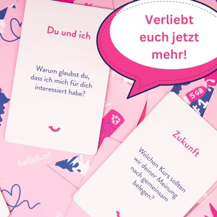 HUCH! Hellofun! Tisch für Zwei, Paarspiele mit 200 Fragen, Quiz für Paare ab 18 Jahren, Gesellschaftsspiel für Erwachsene – Bild 3