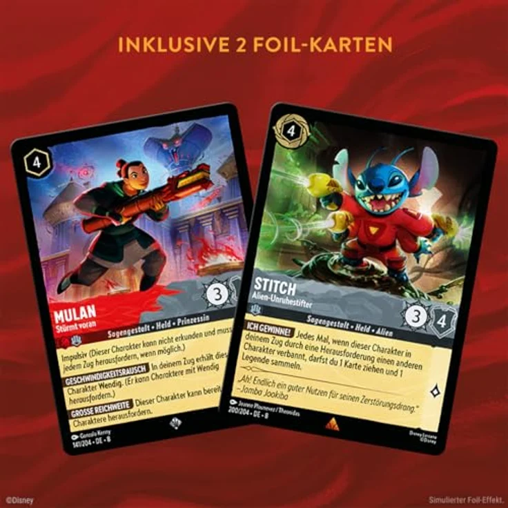 Ravensburger Spielverlag Disney Lorcana Domäne von Dschafar Starter Deck Mulan & Stitch, Sammelkarten, Deutsch – Bild 3
