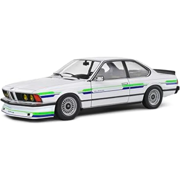 Solido 1:18 Alpina B7 Turbo (E24) 1984, Modellfahrzeug in weiß, Die-Cast mit Kunststoffsockel