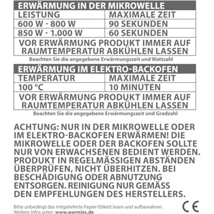 Greenlife Value Warmies Minis Stinktier, 23 cm, mit Lavendel-Füllung und waschbar bis 30°C – Bild 4