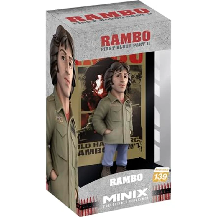 MINIX Bandai Sammelfigur Rambo: Steg Teil I, 12 cm, detailreiche Sammlung für Ausstellung und Kinder, Geschenkidee für Filmfans (MN18864) – Bild 3
