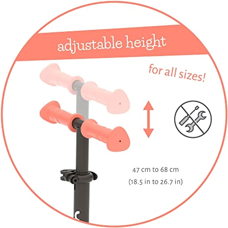 Chillafish Scotti 3-Rad Scooter für Kinder, Lean-to-Steer mit Fußbremse, höhenverstellbarem Lenker und ABEC-5 Rädern, abnehmbar, CPSC01FLA – Bild 5
