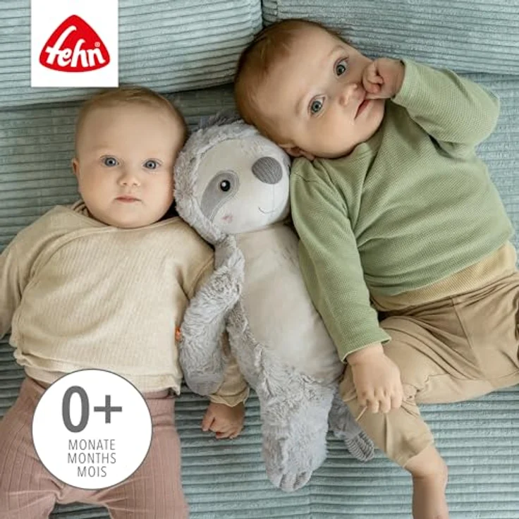 Fehn Kuscheltier Lazy, Crazy & Pink, XL Faultier für Kinder, knuddelig und weich – Bild 3