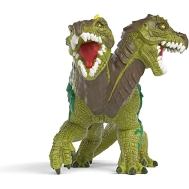 Schleich Eldrador Creatures, Feuersaurier vs Dschungelechse, kämpfendes Duell mit zwei Köpfen und flammendem Echsenkamm, 30 x 15 x 10 cm – Bild 8
