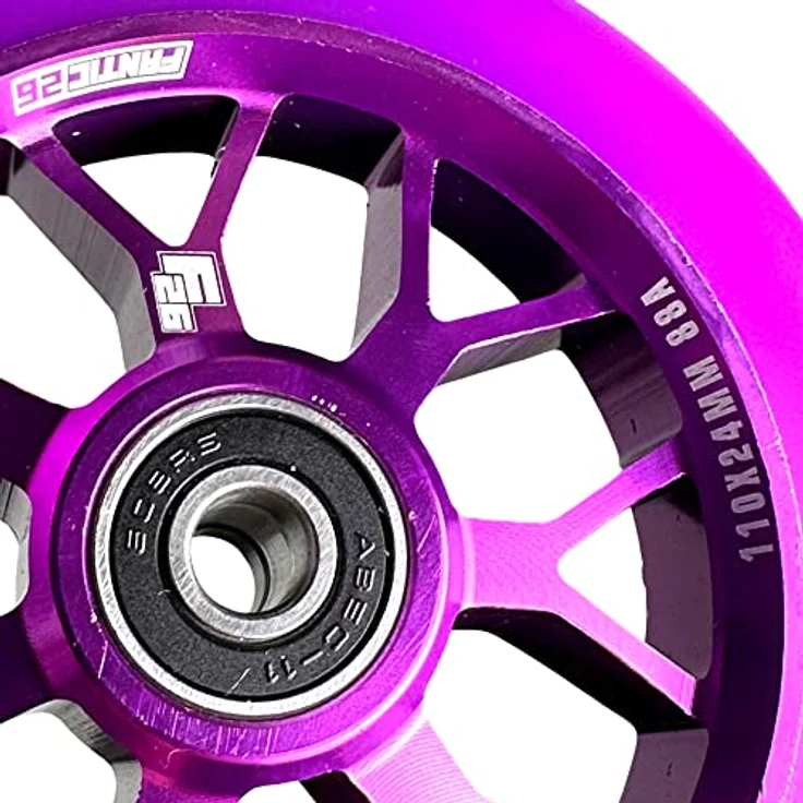 Fantic26 Stuntscooter Fantic26 Spy7 Stunt-Scooter Rolle 110mm Abec11 Aluminium Lila/Pu Lila – Bild 2