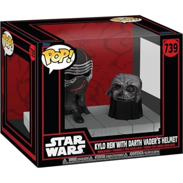 Funko Star Wars: Dark Side POP! Deluxe Vinylfigur Kylo Ren, 9 cm, in Fensterbox – Bild 1