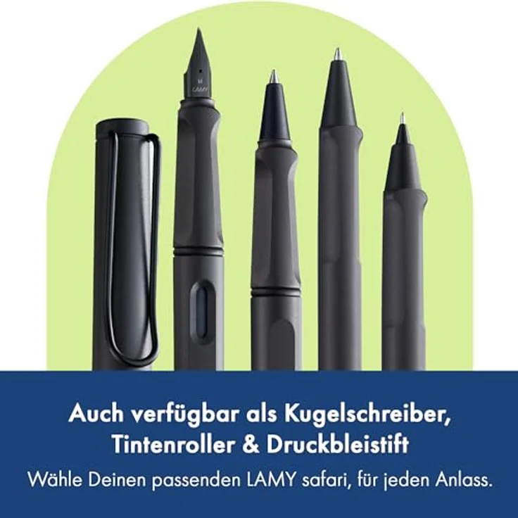 Lamy Safari Füllfederhalter, anthrazit, mittlere Feder (L17M) – Bild 7