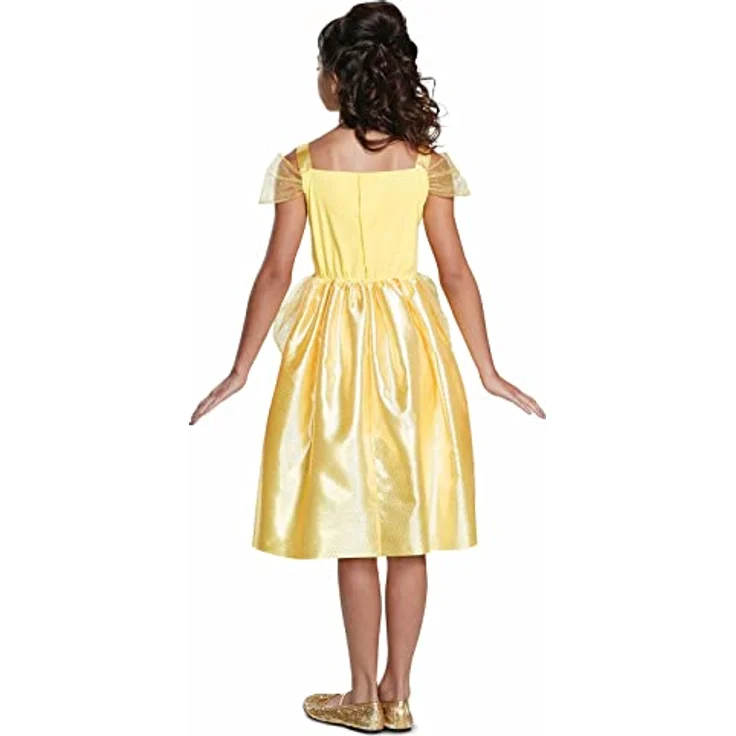 Disney Official Classic princess Bell Dressupfor Girls, Belle Costume kids, Beauty and the Beast costume, belle Fancy Dress Outfit, costumes for Girls M – Bild 5