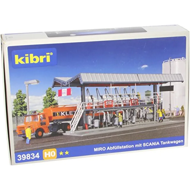 Kibri 39834 - H0 Miro Abfüllstation mit Scania Tankwagen