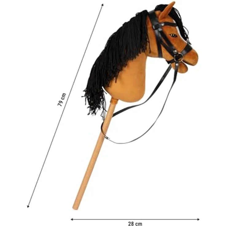 Small Foot Steckenpferd Hobby Horse Melodie, braun, inkl. Halfter, Trense & Führstrick, für aktives Hobby Horsing – Bild 13