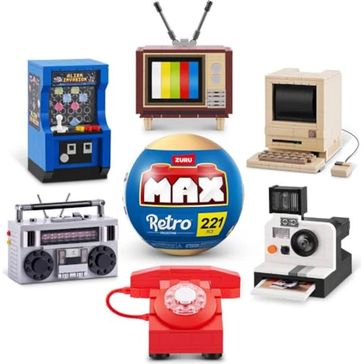 Zuru MAX - Retro Sammelfigur, 6 verschiedene Designs in Kapselöfen – Bild 2