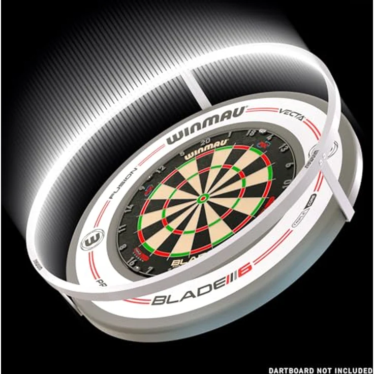 Winmau Dartboard-Beleuchtung Bundle "Plasma + Surround Ice 4306", 132 warme LEDs mit 2000 Lumen, weiß – Bild 3