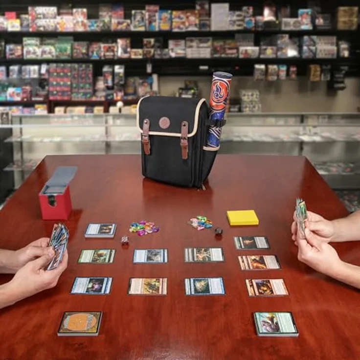 ENHANCE Designer Edition Kompakter MTG-Rucksack, anpassbarer Innenraum für Magic: The Gathering, Lorcana & mehr, Schwarz – Bild 2