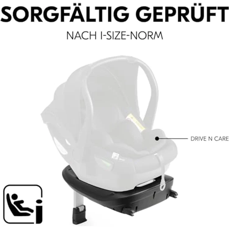 Hauck Isofix-Basisstation für Babyschale Drive N Care Base, Sicherheit ab Geburt bis 12 Monate, schwarz – Bild 3