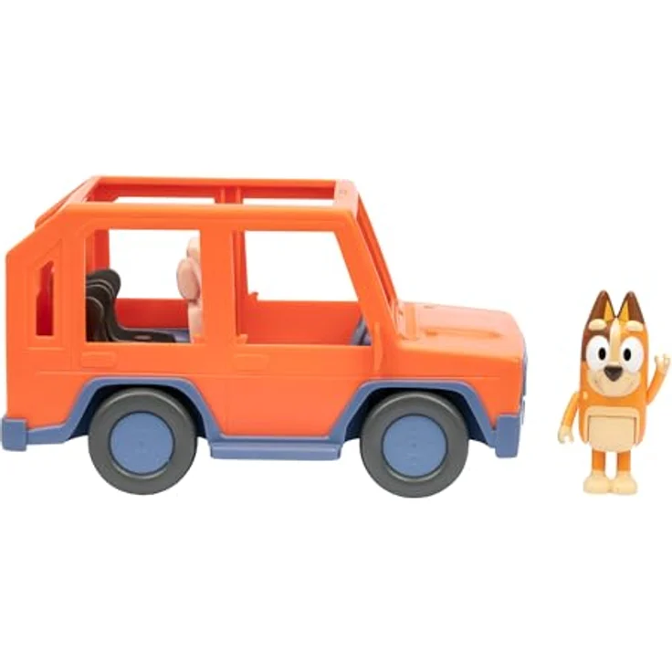 Moose Spielzeug-Auto Bluey S11 4WD Familienauto, offenes Verdeck, Platz für 4 Figuren, inkl. Urlaubs-Chilli-Figur – Bild 6