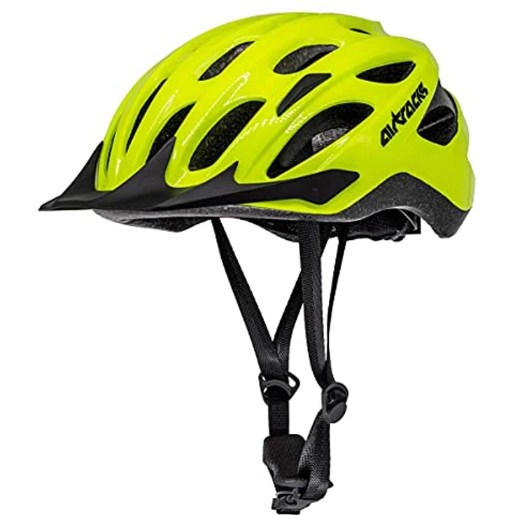 Airtracks Fahrradhelm für Damen und Herren Star K-60 Allround Radhelm MTB Helm Neon, S/M (53-58cm) - Leichter Radsporthelm mit 25 Belüftungsöffnungen und Größenverstellsystem – Bild 1