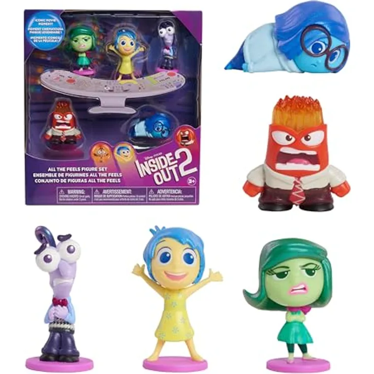 Just Play Disney und Pixar Alles Steht Kopf 2 All The Feels – Figurenset mit 5 Minifiguren, emotionales Kinderspielzeug ab 3 Jahren