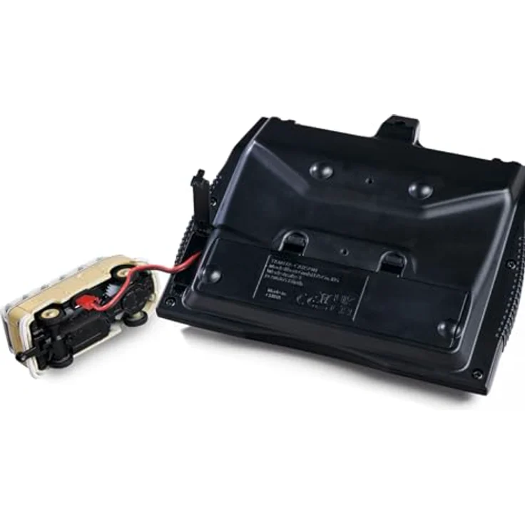 Carson 500504164 1:87 VW T1 Samba Bus mit Wohnwagen 2.4GHz 100% - RC Modell, LED-Beleuchtung, hochwertige Qualität, H0 Auto, Diorama Fahrzeug, blau – Bild 2