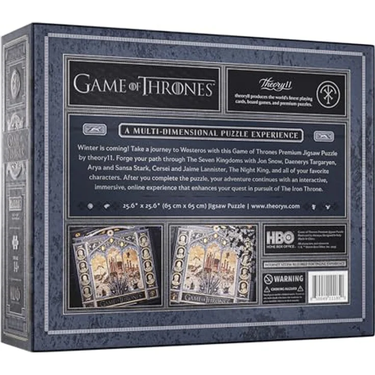 theory11 Game of Thrones Multi-dimensional Puzzle, 1000 Teile mit Goldfolienakzenten und Tragetasche – Bild 2