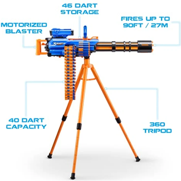 X-Shot Insanity Blaster Motorized Rage Fire Gatlin mit 72 Darts von ZURU – Bild 2
