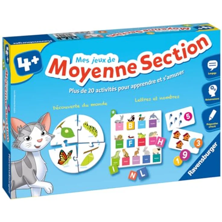 Ravensburger My Medium Section Games (FR), Lernspiel für Kinder mit einfacher Handhabung, geeignet für 1-4 Spieler, Spieldauer 5-20 Minuten – Bild 3