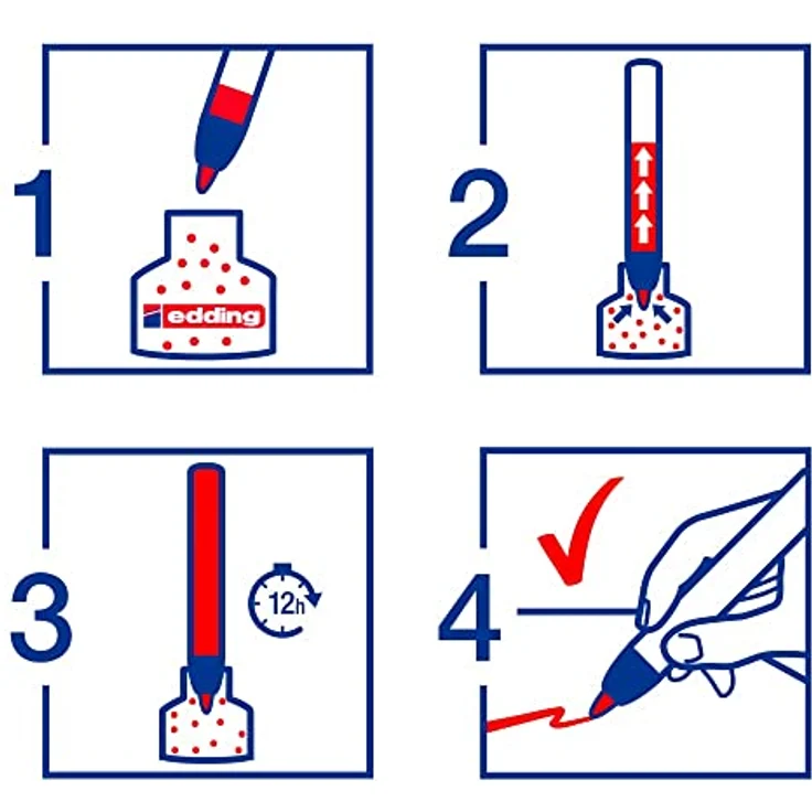 edding 3000 Permanentmarker - schwarz - 1 Stift - Rund-Spitze 1,5-3 mm - schnell trocknender Permanent Marker - wasserfest, wischfest - für Karton, Kunststoff, Holz, Metall - Universalmarker – Bild 3