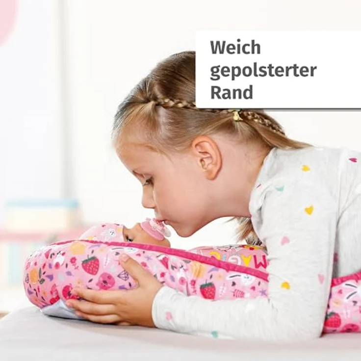 BABY Born Baby Nest für 36 cm und 43 cm Puppen, 835821 Zapf Creation, Rosa – Kuscheliges Nestchen mit flexibler Bespielbarkeit und verspieltem Design – Bild 4