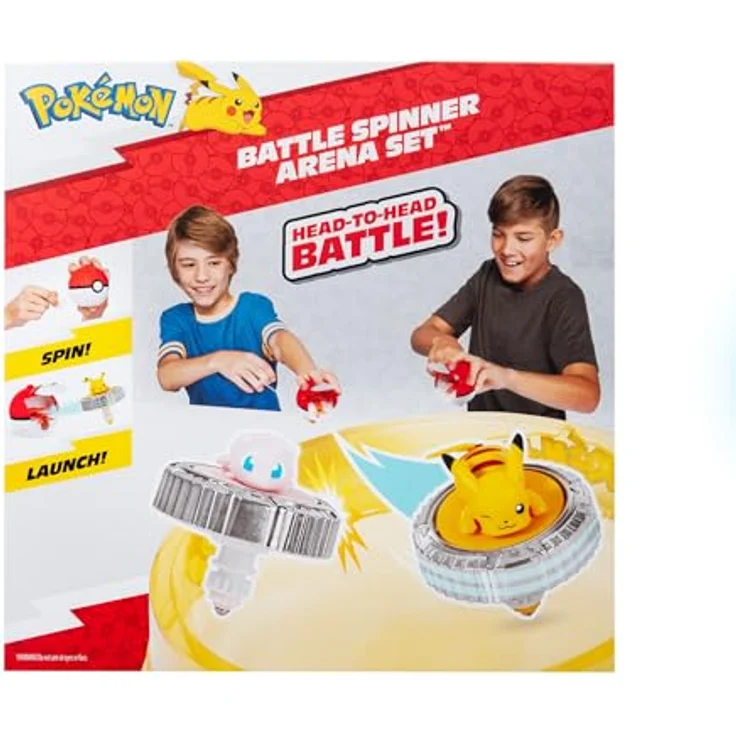 Pokémon PKW4403 - Battle Spinner - Arena mit Mew und Pikachu, offizielles Pokémon Spielset, authentische Details, Pokéball Launcher – Bild 3