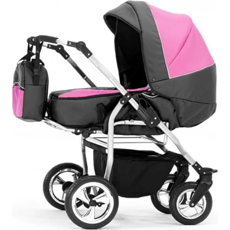 Elcar Zwillingskinderwagen 4 in 1 Duo inkl. Autositze - 13 Teile - in 20 Farben - Preisvergleich – Bild 2
