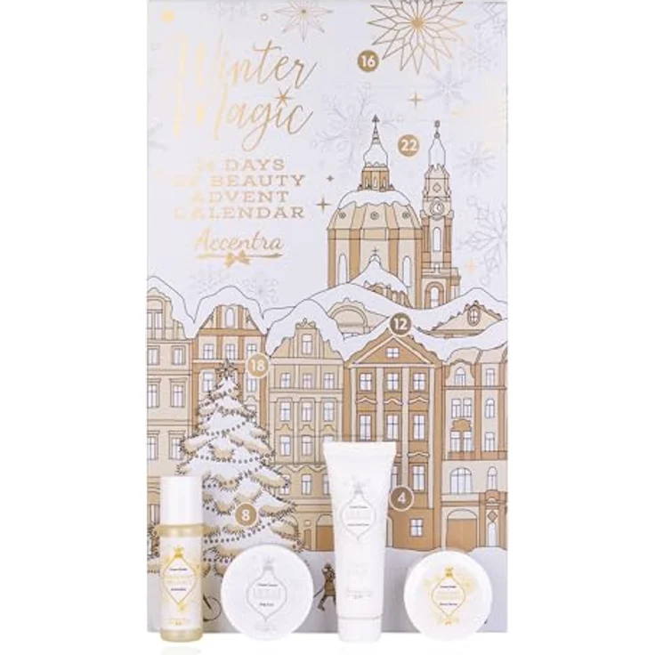 ACCENTRA Adventskalender Adventskalender WINTER MAGIC, Quadratische Box mit abwechslungsreichen Überraschungen, winterliches Design – Bild 4