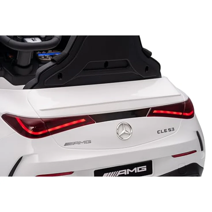 FINOOS Kinder Elektroauto Mercedes CLE53 AMG 12V mit Fernbedienung, weich, LED-Beleuchtung und Soft-Start, weiß – Bild 9