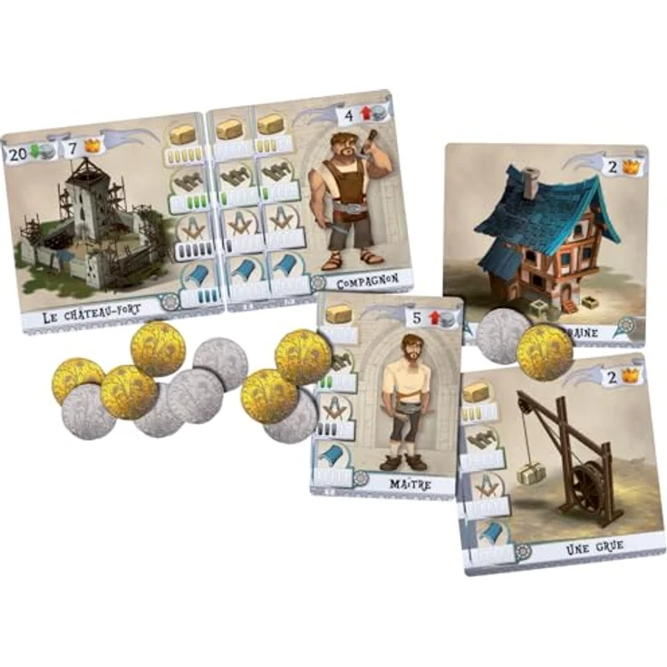 Asmodee Les Bâtisseurs : Moyen Âge, strategisches Brettspiel für 2-4 Spieler, ab 10 Jahren, aus hochwertigem Pappmaterial – Bild 5