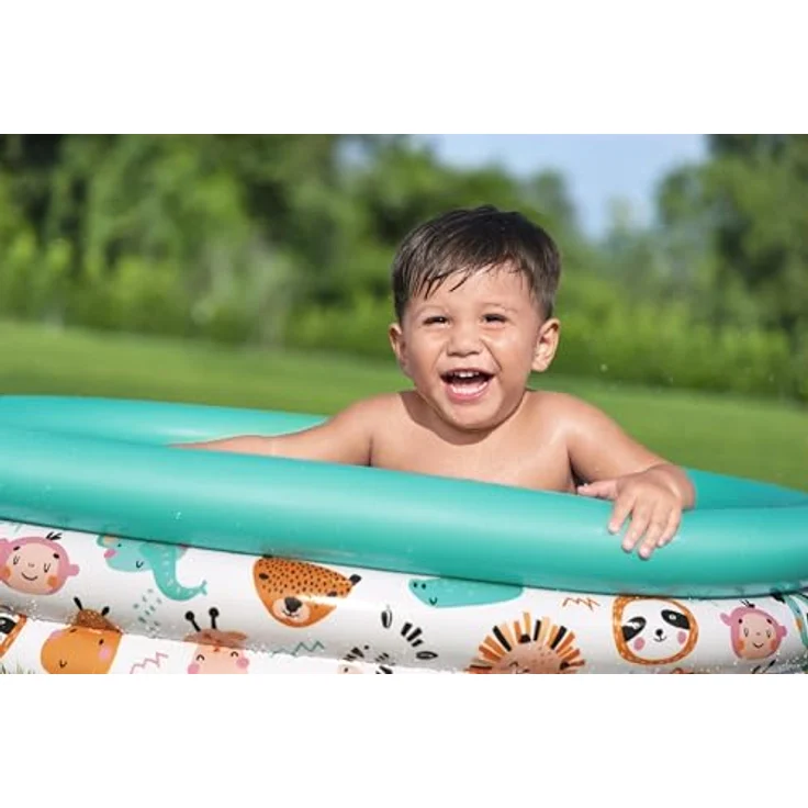 Bestway Planschbecken Coral Reef Crew Ø 102 x 25 cm, Wasserspielzeug für Kinder ab 2 Jahren, buntes Meerestier-Design – Bild 5