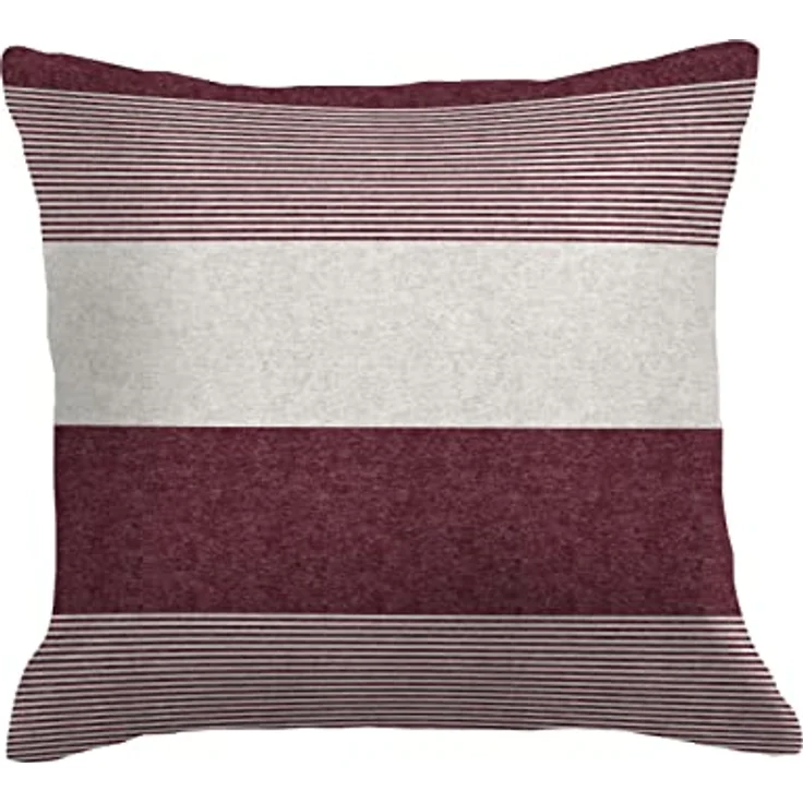 TOM TAILOR 0849790/811/004 Bettwäsche Garnitur mit Kopfkissenbezug Melange-Flanell - Gradual Stripes 1x 155x220 cm + 1x 80x80 cm, Cherry red – Bild 4