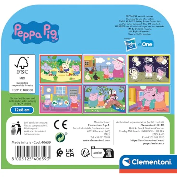 Clementoni Peppa Pig 6 Würfel Puzzle Kinder - Sensorik- & Motorikspielzeug für Kinder ab 3 Jahren – Bild 3