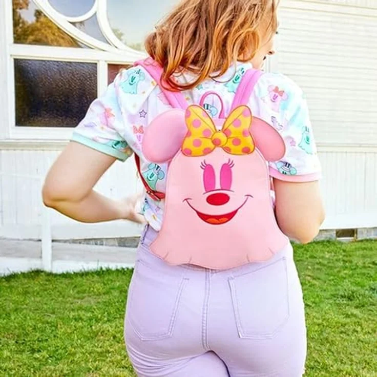 Loungefly Disney Plecak "Pastel Ghost Minnie Glow In The Dark", 26cm, Rucksack für Schule und Alltag, strapazierfähiges Material – Bild 5