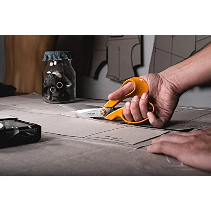 Fiskars Papierschere Schneiderschere 27 cm, rostfreier Stahl mit einstellbarem Klingendruck, spülmaschinenfest – Bild 3